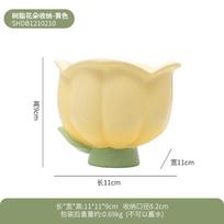 Minimalism Cartoon Tulip Storage Ornaments Kawaii Accessories Desktop Decoration Girls' Room Storage Lovely Home Decor beige