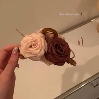 Asymmetrical Rose Flower Grab Clip Female Hairpin Shark Clip Premium Head Flower Hair Accessories Headgear