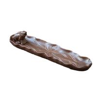 Handmade Frog Incense Stick Holder - Unique Shape Non-toxic Purple Clay Made Incense Burner frog pool