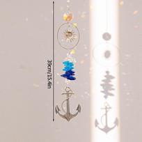 Decorative SunCatcher Pendants Crystal Wind Chimes Home Garden Decoration Room Wall Decor Outdoor Yard Hanging Ornament white