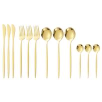 12Pcs Tableware Set Spoons Knives Forks Glossy 410 Stainless Steel Cutlery Set for Home Restaurant auksas