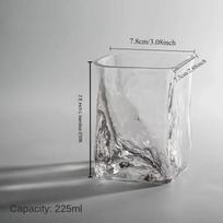 Delicacy Ocean Wave Shot Cup, Fashion, Simplicity, Home, Handwork, Creative Whiskey, Transparent Crystal Glass Cup, shot glass 225ml
