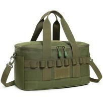Outdoor Heavy Duty Lunch Bag Large Capacity Outdoor Picnic Bag Insulated Lunch Box for Camping Picnic Beach Work Trip armijos žalia spalva