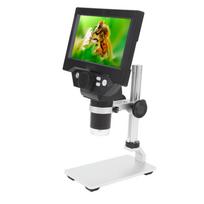 Skaitmeninis mikroskopas 1000x 5,5 colio LCD ekranas Monetų mikroskopas su 8 reguliuojamais LED žibintais Peržiūra kompiuteryje