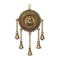Lord Ganesha Decorative Brass Hanging with 5 Bells, eCraftIndia
