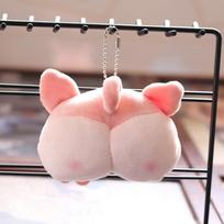 Cute Little Ass Ins Pendant Corgi Dog Keychain Creative Cute Plush Doll Bag Hanging Decoration 12cm white