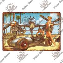 Decor The Plane Vintage Tin Sign Metal Sign Decorative Plaque Wall Decor Man Cave Room Home Club Plate 11.8x15.7inch