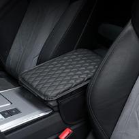 Car Armrest Box Pad Multifunctional Double Pocket Storage Bag Car Central Armrest Box Sponge Heightening Pad Cover gray