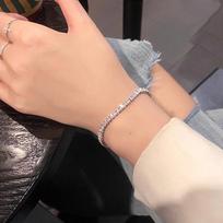Korean Style Exquisite Fritillaria Snake Bone Opening Adjustable Bracelet  Simple Full Diamond Bangle For Women'S Jewelry