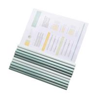 10Pcs Plastic Binder Paper Protector Report Folders with Clear Cover 60 Sheet Capacity Report Cover with Sliding Bar 4 white
