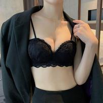 Black Lace Bras For Women Push Up Bras Wireless Underwear Lady Fashion Sexy Backless Bras 32/70AB