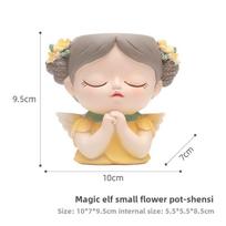 Cute Elf Resin Succulent Flower Pot Creative Home Decoration Succulent Flower Pot Micro Landscape Green Plant Gardening Flower Pot