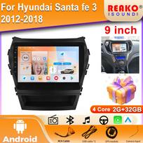 2 Din Android Car Radio Multimedia Player For Hyundai Santa fe 3 2012-2018 Stereo CarPlay wireless gps tracker Head Unit 4 core 2GB+32GB carplay