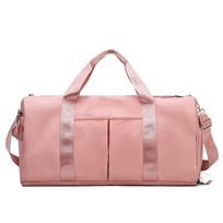 Spacious Travel Bag with Wet/Dry Separation, Ideal for Sports, Yoga, and Short Trips, Featuring Printed Logo.