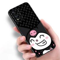Mielas Kuromi juodas silikoninis telefono dėklas Xiaomi POCO X3 X4 NFC F4 GT F5 F6 M3 M4 M6 X5 X6 Pro 5G M5 C55 C65 POCO F5 Pro 5G