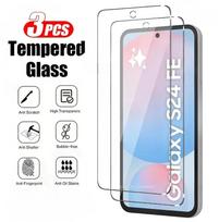 3 vnt. HD grūdintas stiklas Samsung Galaxy S24 FE S23 S22 S21 Plus 9H ekrano apsauga Samsung S24 Ultra S23 S21 S20 FE Note 8 gryna