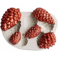 5-Cavity Pinecone Cake Fondant Mold, Pine Cone Silicone Chocolate Candy Mold Cake Cupcake Decorating Tools Sugar Craft Gum Paste Polymer Clay Mold pilka