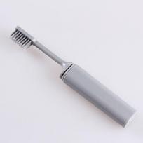 Mini Portable Folding Toothbrush with Bamboo Charcoal Bristles - Ideal for Travel & Couples gray