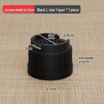 Reguliuojami baldų pakėlimo pagalvėlės stalo, spintelės ir kavos staliukų kojoms 088 black round 1 piece [height increase 2.6cm