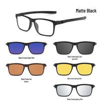 Danyang T2502R Ultra-Light Magnetic Polarized Gray Sports Sunglasses with TR Frame for Men