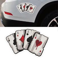 Funny Poker Pattern Car Truck Body Window Decoration Reflective Sticker Decal one size