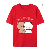 Panda Bear Cute Cartoon Women T-shirt Bubu Dudu Kawaii Clothing Women Couple T-shirt Harajuku T-shirt S