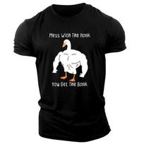 You Get The Bonk Humor Men Cotton T Shirt Men Causal O-neck Cartoon Murder Goose Kawaii T-shirts Male Classical Top Men Clothing S juoda