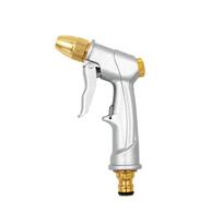Copper-Plated Aluminum Alloy High-Pressure Water Gun for Car Washing and Garden Watering white