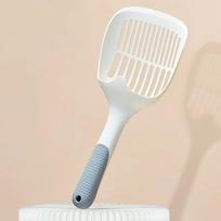 Kimpets Cat Litter Scoop Plastic Litter Shovel with Base Self Cleaning Cat Litter Shovel Kitten Toilet Clean Tools Cat Supplies white