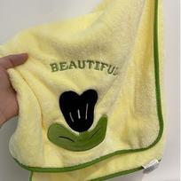 Tulip Towel Coral Fleece Quick-drying Super Absorbent Super Soft Square Family Long-style Long-haired Towel for Students' Dormitories and Home Use beige