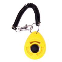 Pet Trainer Oval Shape Elastic ABS Dog Training Clicker for Outdoor rožinė