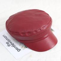 Women Berets Military Cap Women Fashion Newsboy Hats Men's Cotton Beret raudona