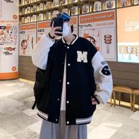 Trendy College-Style Baseball Jacket: Spring/Autumn, Hip-Hop Hong Kong Style, Contrast Colors, Versatile Couples' Fashion Medium juoda