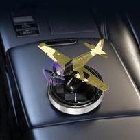Saulės automobilių kvepalų lėktuvo dizaino automobilių oro gaivikliai Saulės energija besisukantis besisukantis saulės energijos aromaterapinis aliejaus difuzorius Saulės besisukantis automobilis CHINA black