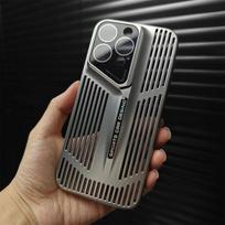 Matte Slim Full Lens Protection Hard Phone Case for iPhone 16 15 14 13 12 Pro Max Plus Fashion Hollow Heat Dissipation PC Cover for iPhone 15