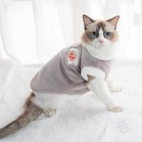 Katės drabužiai Rudens ir žiemos Ragdoll katės termo liemenė flanelinė naminio gyvūno šuns šuns drabužiai kačiukui katei kačiukui nuo plaukų slinkimo XS