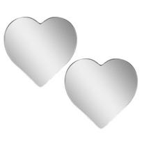 2Pcs Heart Shaped Blind Spot Mirrors for Cars Anti-breaking Convex Rearview Mirror Wide Angle Convex Mirror Stick-On Side Mirror for Enhanced Safety 2pcs