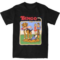 Men Women Vintage Horror Dark Art Bingo Digs A Hole T-Shirts Apparel Awesome 100% Cotton 80s Humor T Shirt 3XL gray