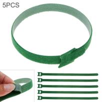 5pcs/10pcs/30pcs 300mm Green Nylon Cord Ties Adjustable Cable Ties with Hook Loop for Travel bag Toolkit Drawer 5pcs