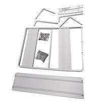 Space Aluminum Double Layers Hanging Microwave Oven Rack Stand Kitchen Storage Shelf Organizer juoda