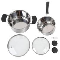 Stainless Steel Saucepan Milk Pan with Long Heatproof Handle Stockpot with 2 Ear Handles Cooking L