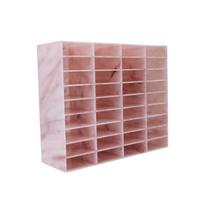 Cosmetic Organizer Cabinet 36 Grids Washable Acrylic Makeup Storage Case for False Eyelash Pink