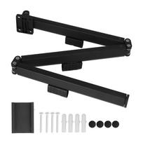 Laundry Drying Rack Retractable 3 Folding Wall Mounted Clothes Drying Rack for Entrance Bedroom black