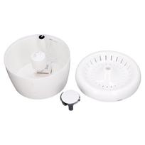 Cat Water Fountain Triple Filtration Automatic Pet Water Fountain Water Dispenser with Night Light white