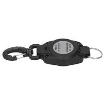 Black Retractable Keychain Telescopic Carabiner Holder AntiLost Diving Hook Key Ring black