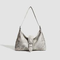 Sweet Cool Studded Tote Bag Women's Retro Underarm Tote Shoulder Crossbody Bag chaki