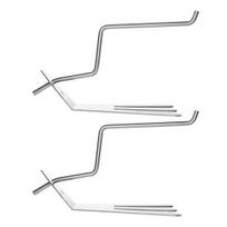 Kalakuto kepimo grotelės, vištienos kepimo strypas ir kojų atrama, nerūdijančio plieno rinkinys 2pcs
