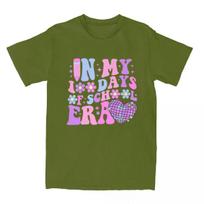 In My 100 Days Of School Eras Tour Style for Men Women T Shirt Popular Fashion Cool Tee Shirt T-Shirt Gift Idea Clothes S armijos žalia spalva