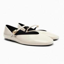 Women's Ballet Flats  Summer New PU Waterproof Comfortable Buckle Women's Sandals Sexy Pointed Slip-On Wedding High Heels 35