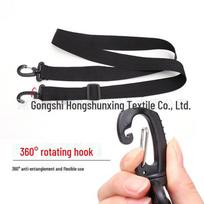 Portable Snowboard Double Bindings with Fixing and Shoulder Straps for Skiing black